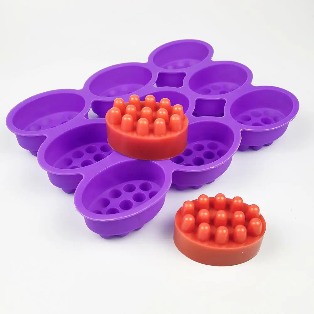 Soap Making Kit For Beginners - 2 Hole Silicone Soap Mold Oval