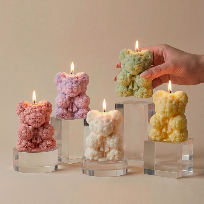Rose Bow Bear Candle Silicone  - огляд і ціна Soap Making Gifts